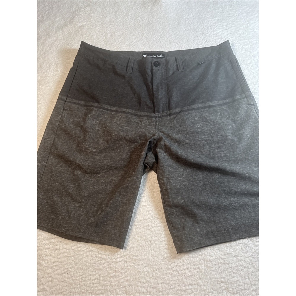 Travis Mathew‎ Golf Shorts Mens Size 36 Blk Dark Gray RN 123280 Stretch Pockets